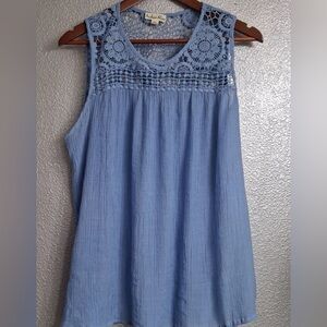 Indigo Rose Light Blue Sleeveless top (Size 2X)